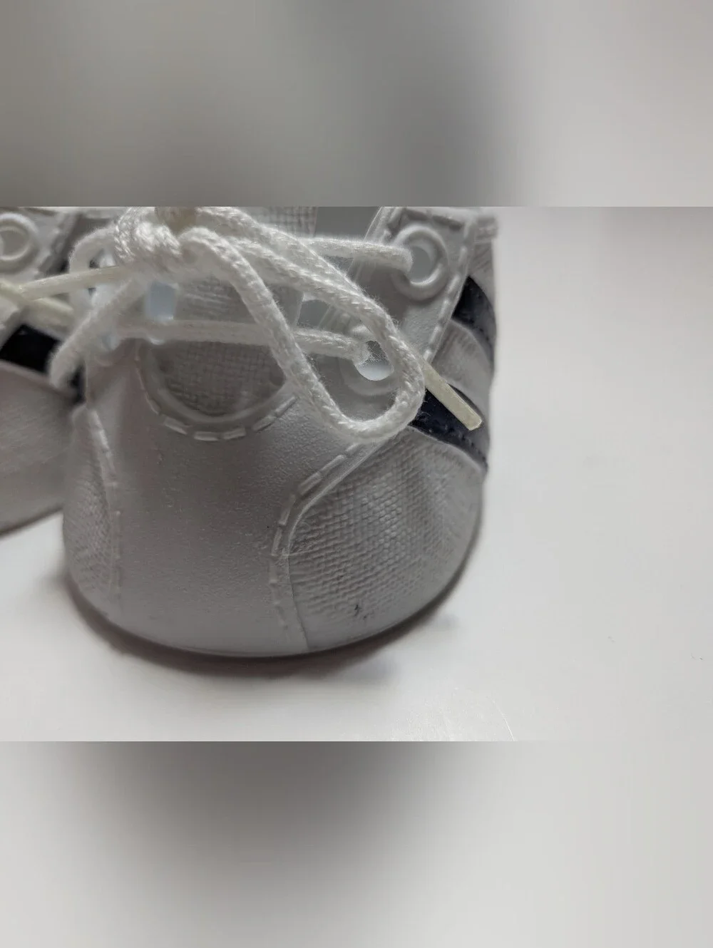 Vintage Cabbage Patch Kids Doll Clothes Navy Stripe Lace Up Sneakers /Shoes IC C